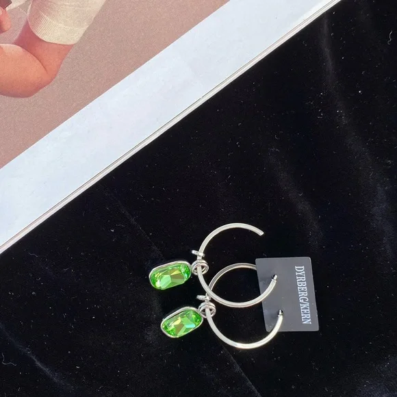 Dyrberg Kern Swarovski Crystal Hoop Earrings -Black Friday Sale-only1 - Picture 3 of 5